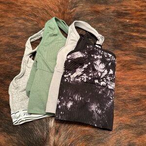 PINK Victoria's Secret Sports Bras - Gray, Green, Black Tie-Dye